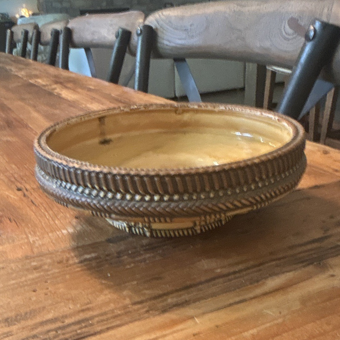 Vintage Napcoware Japan C‑7468 Textured Basket‑Weave Bowl – Mid‑Century Ceramic