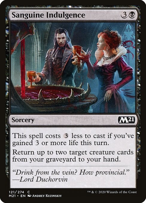 Sanguine Indulgence (121) (Non-Foil) M21 MTG NM