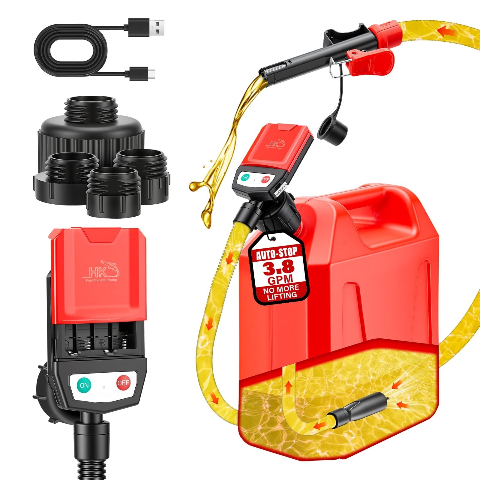 2nd Gen Fuel Transfer Pump with Auto-Stop, 3.8 Gallon per Min, 51 2nd Gen Fuel Transfer Pump with Auto-Stop, 3.8 Gallon per Min, 51