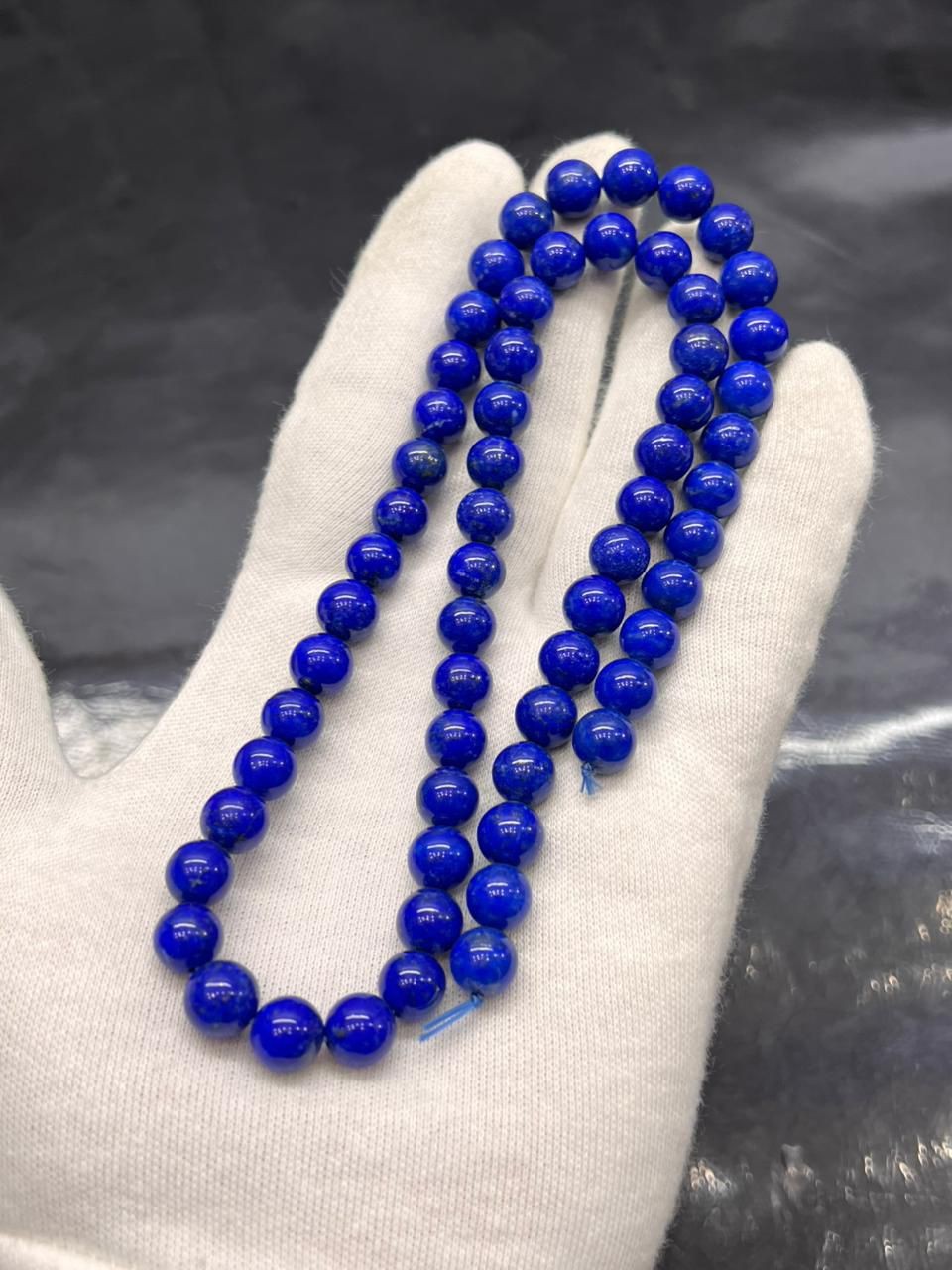 AA++ Natural Lapis Lazuli Beads Necklace 11mm – High Grade Afghan Gemstone, Hand