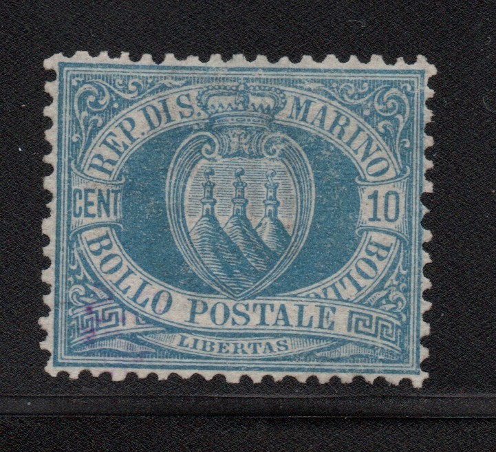 SAN MARINO COAT OF ARMS 1877 MNH CERT CILIO SAN MARINO COAT OF ARMS 1877 MNH CERT CILIO