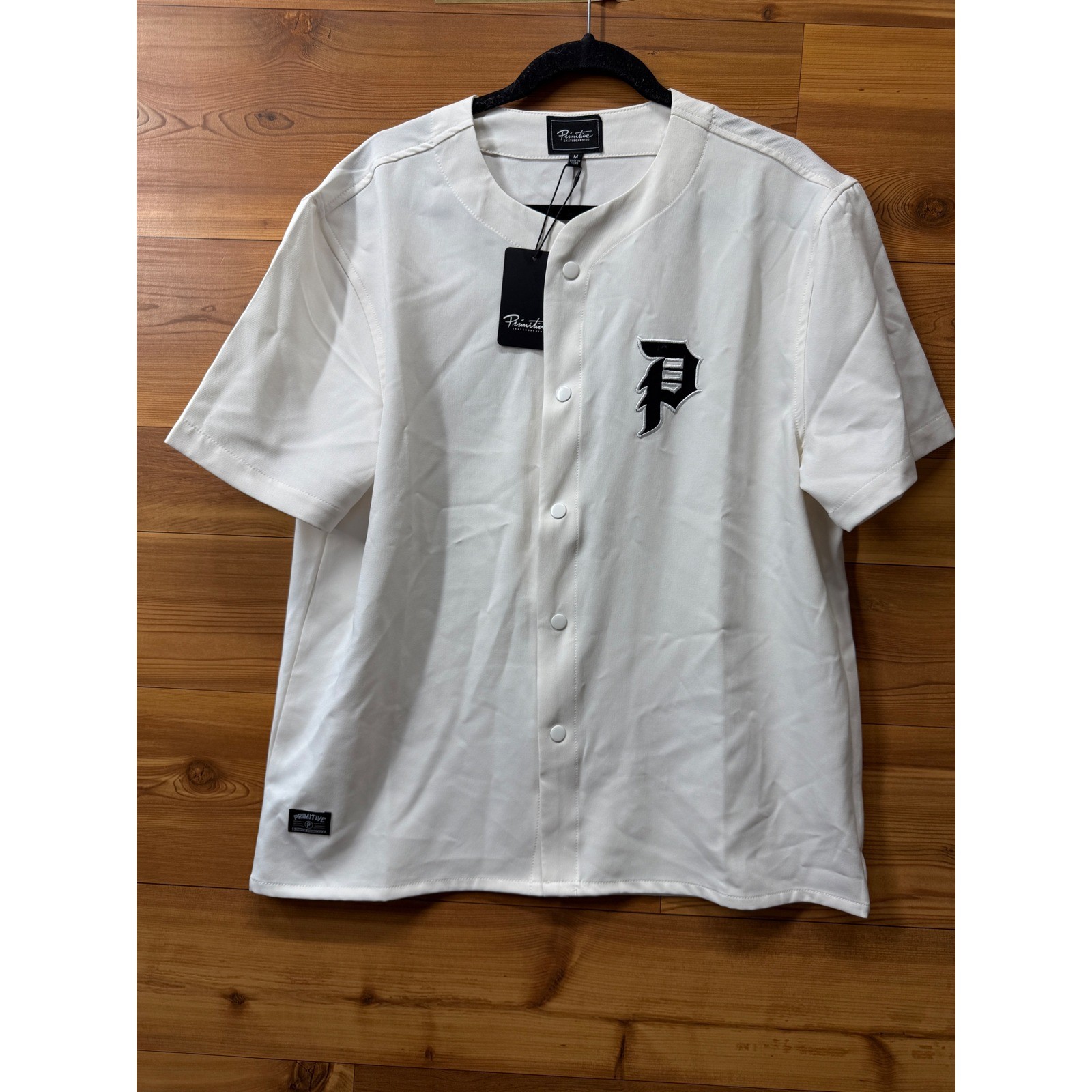 Primitive Skateboarding Mens Baseball Jersey Off White Logo TB20042 Medium NWT Primitive Skateboarding Mens Baseball Jersey Off White Logo TB20042 Medium NWT