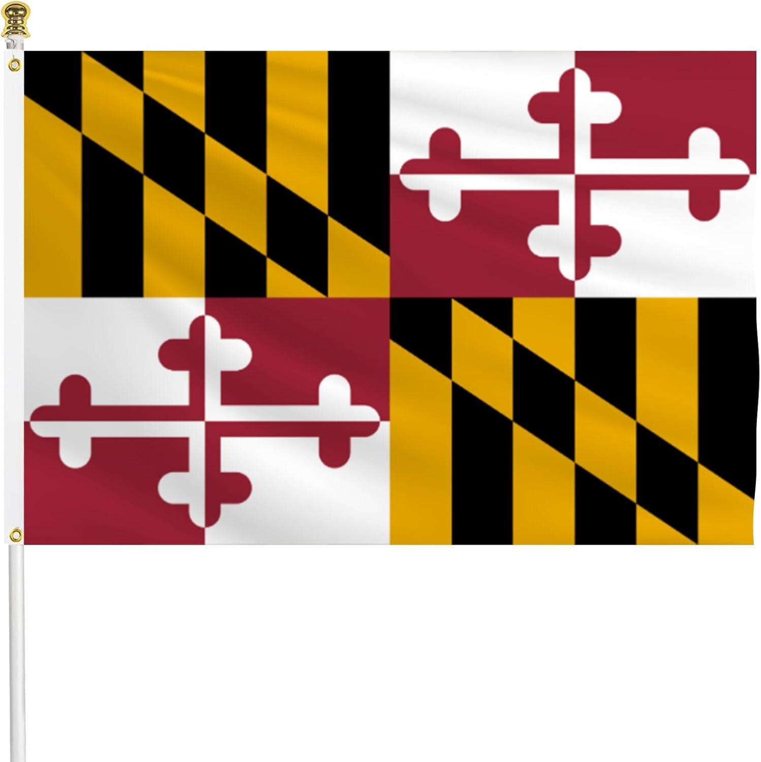 3x5 State of Maryland Flag Banner Super Polyester Fade Resistant Premium 100D 3x5 State of Maryland Flag Banner Super Polyester Fade Resistant Premium 100D