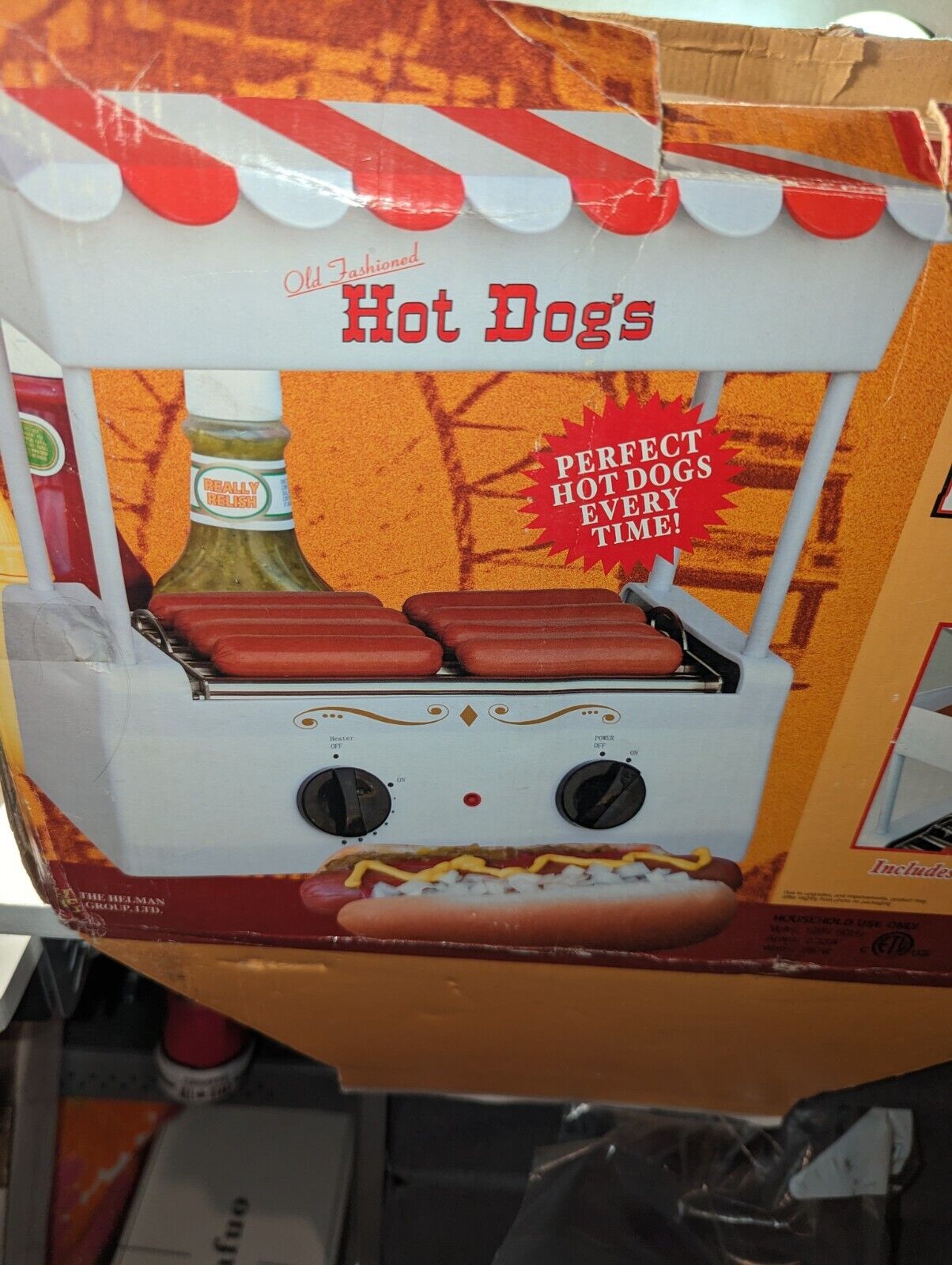 Nostalgia Old Fashioned Hot Dog Roller Grill Bun Warmer HDR 535 Vintage