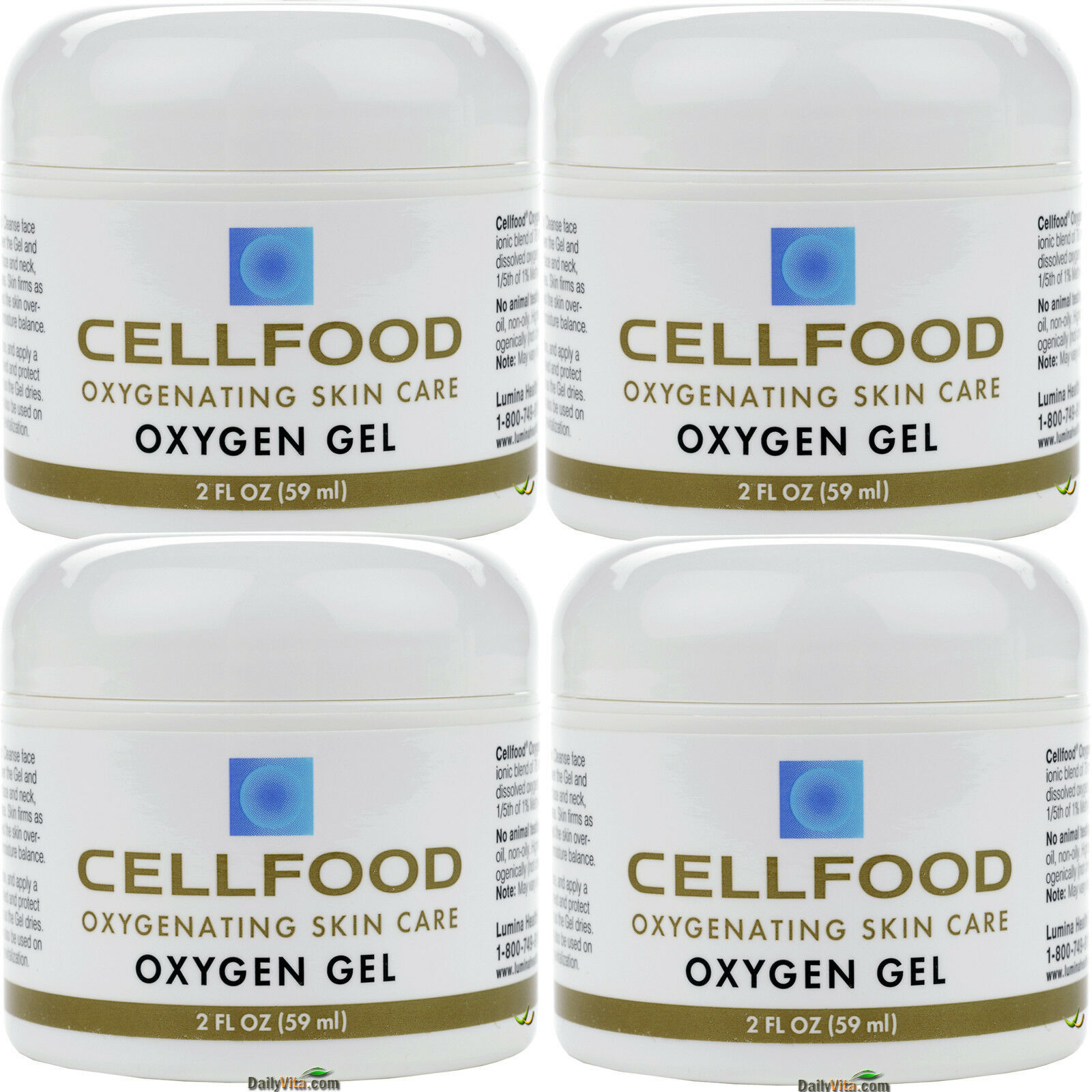 4 x Cellfood Oxygen Gel 2 oz