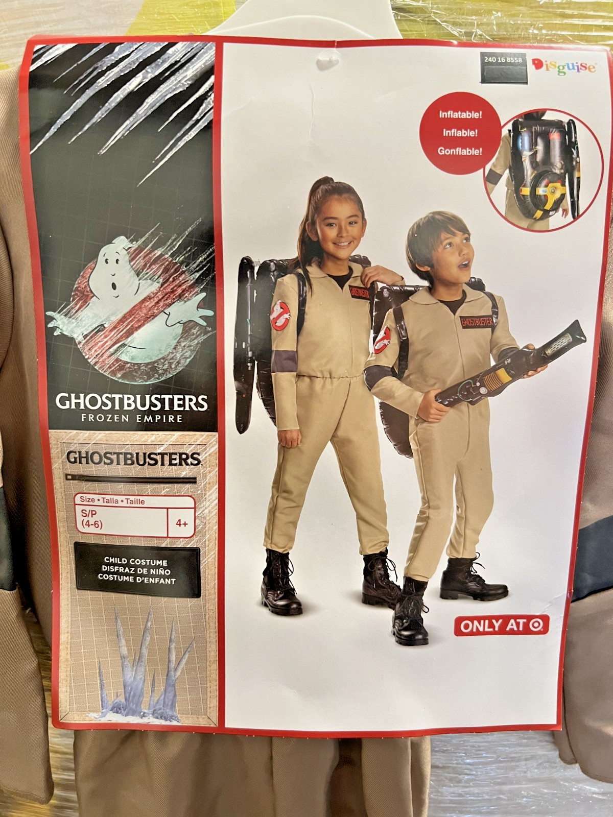 Disguise Ghostbusters Costume Jumpsuit & Inflatable Proton Pack (L 10-12) Disguise Ghostbusters Costume Jumpsuit & Inflatable Proton Pack (L 10-12)
