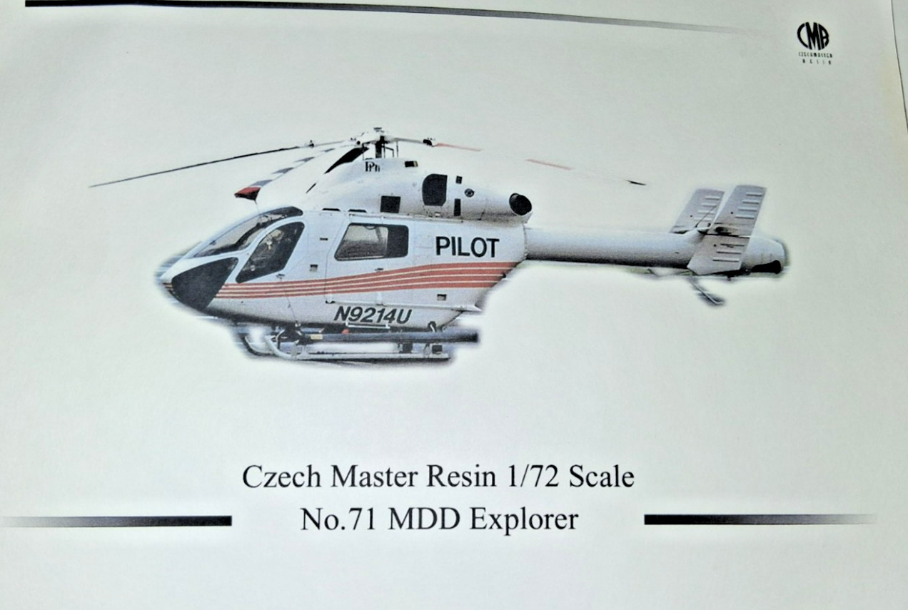 MDD Explorer Notar 1/72. Helicopter kit. Czech Master Resins No.71, New
