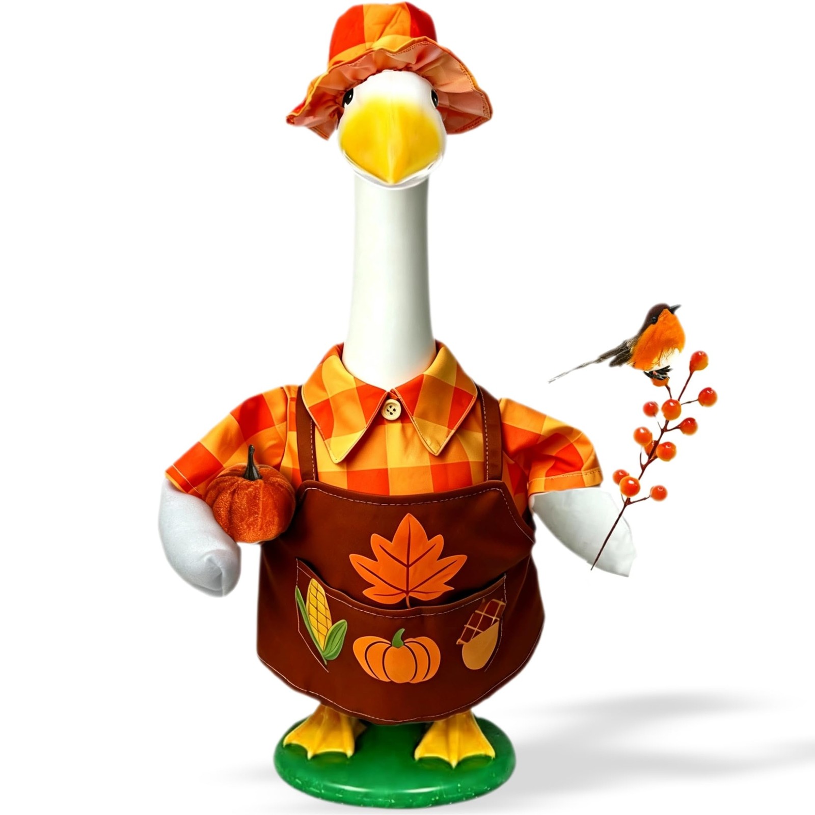fall porch goose outfits – Farmer Costume w/ Pumpkin, Berries and Robin | Har... fall porch goose outfits – Farmer Costume w/ Pumpkin, Berries and Robin | Har...