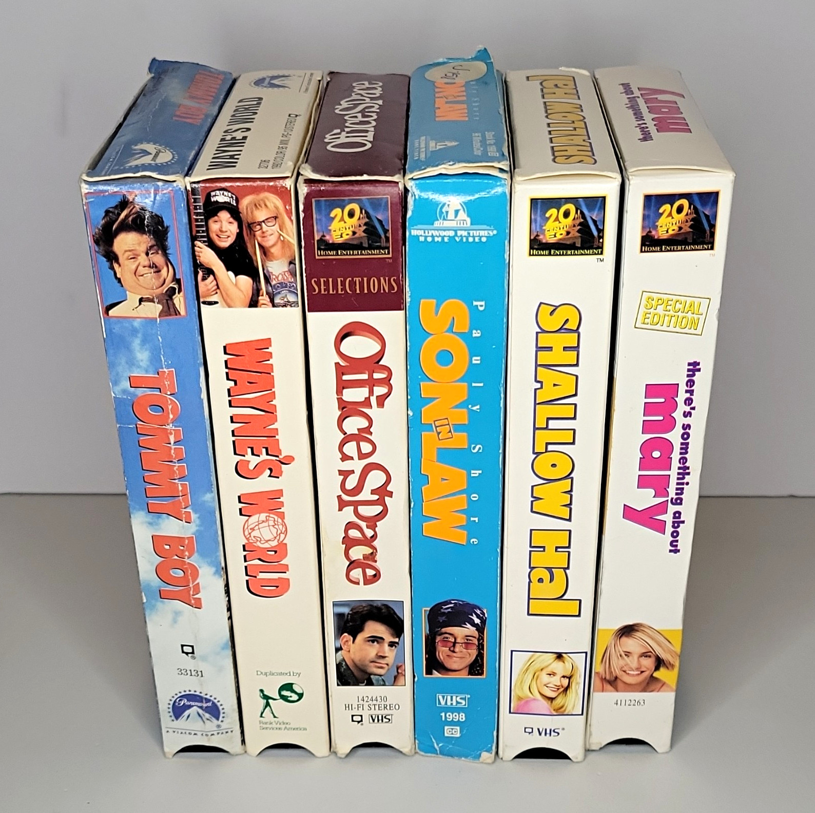 90s Comedy VHS Lot 6 Tommy Boy Office Space Wayne’s World McDonalds Pauly Shore