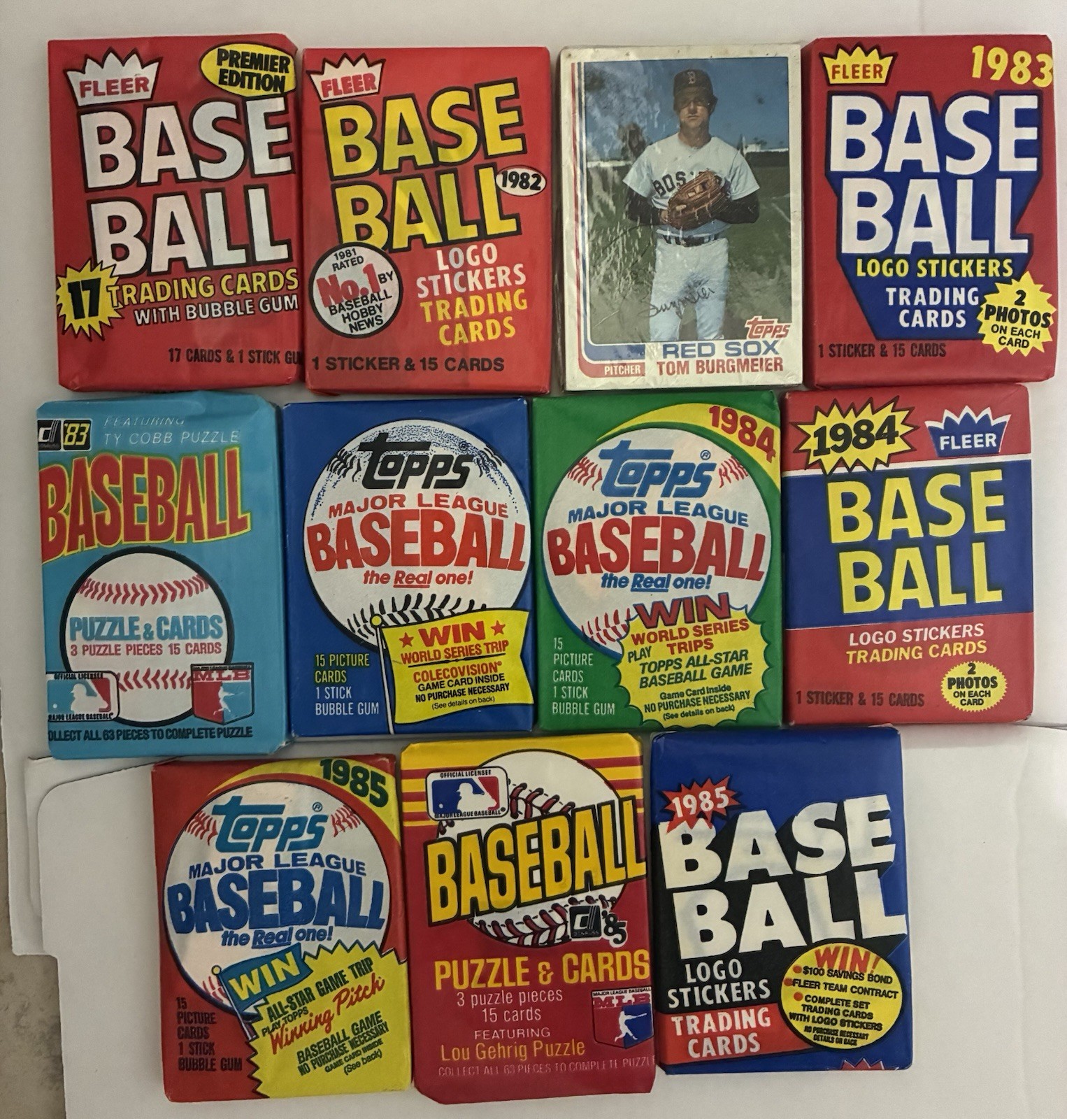 11 Sealed Vintage Baseball Card PACKS 81 82 83 84 85 TOPPS Fleer Donruss Ripken
