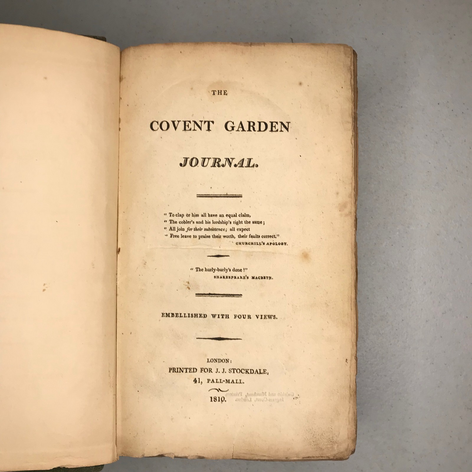 1810 The Covent Garden Journal by Henry Fielding Stockdale Edition 3 of 4 Plates 1810 The Covent Garden Journal by Henry Fielding Stockdale Edition 3 of 4 Plates