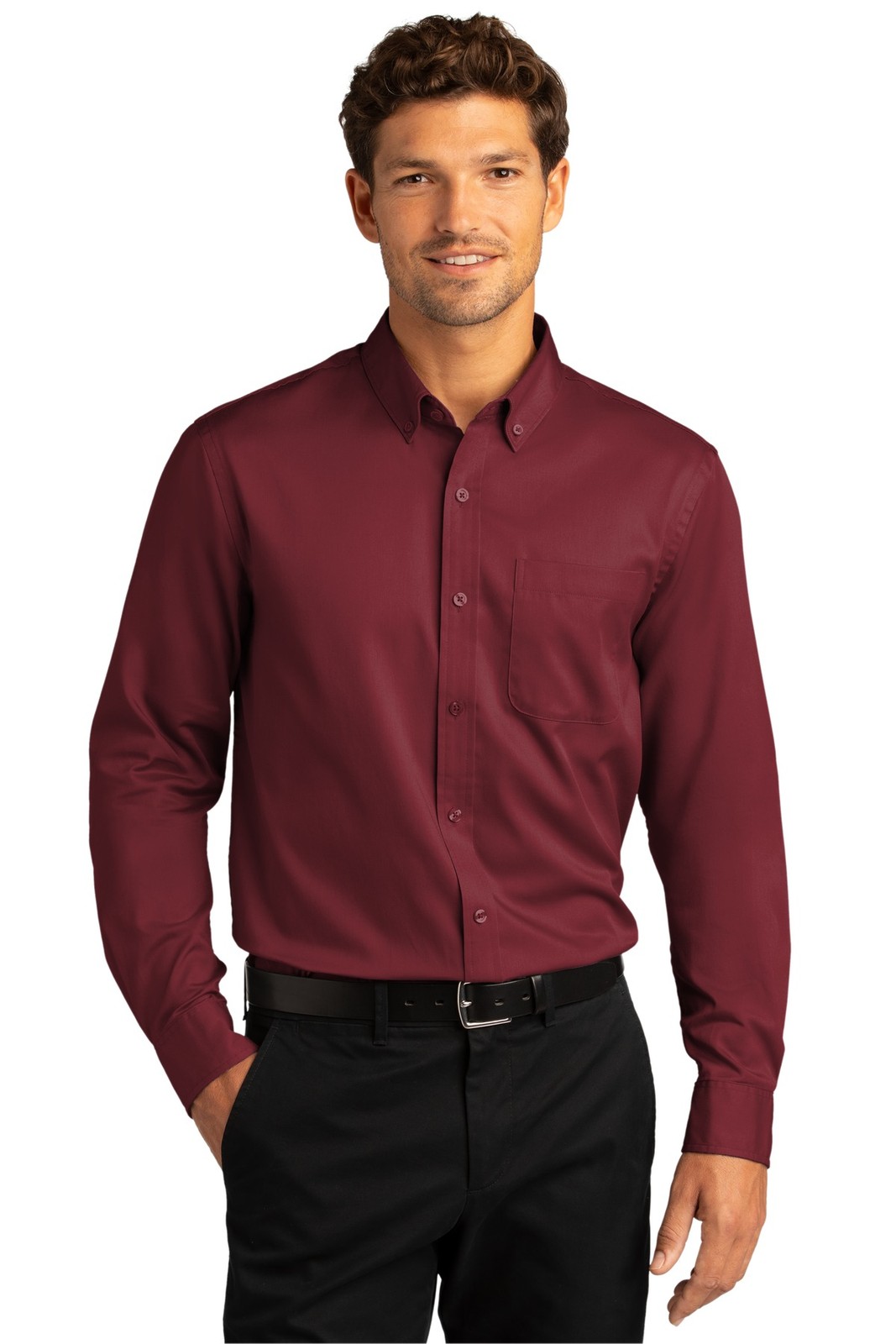 Port Authority W808 Men\'s Long Sleeve Easy Care SuperPro React Twill Dress Shirt Port Authority W808 Men\'s Long Sleeve Easy Care SuperPro React Twill Dress Shirt