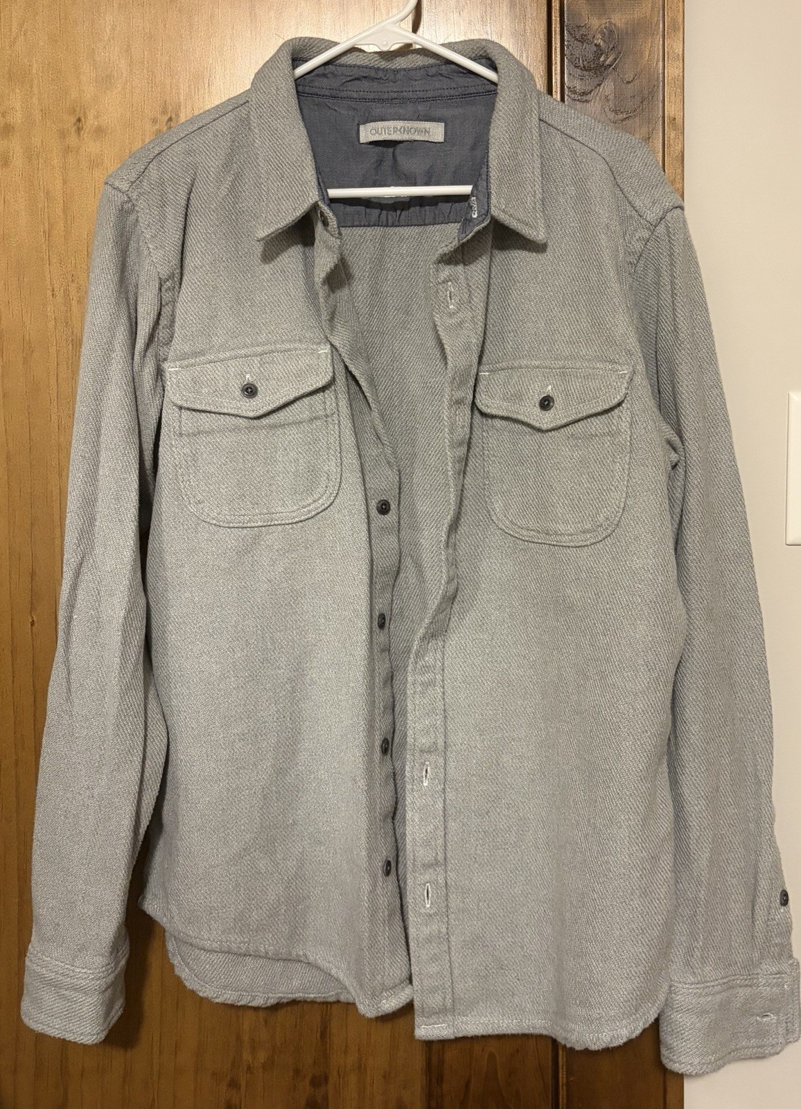Outerknown Men\'s Gray Blanket Shirt Outerknown Men\'s Gray Blanket Shirt