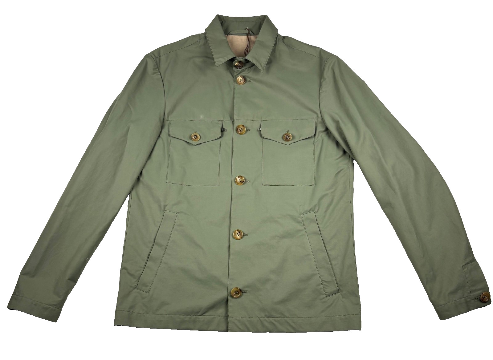 NWOT $988 Luciano Barbera Military Field Jacket Men Medium M 40 EU 50 Army Green NWOT $988 Luciano Barbera Military Field Jacket Men Medium M 40 EU 50 Army Green