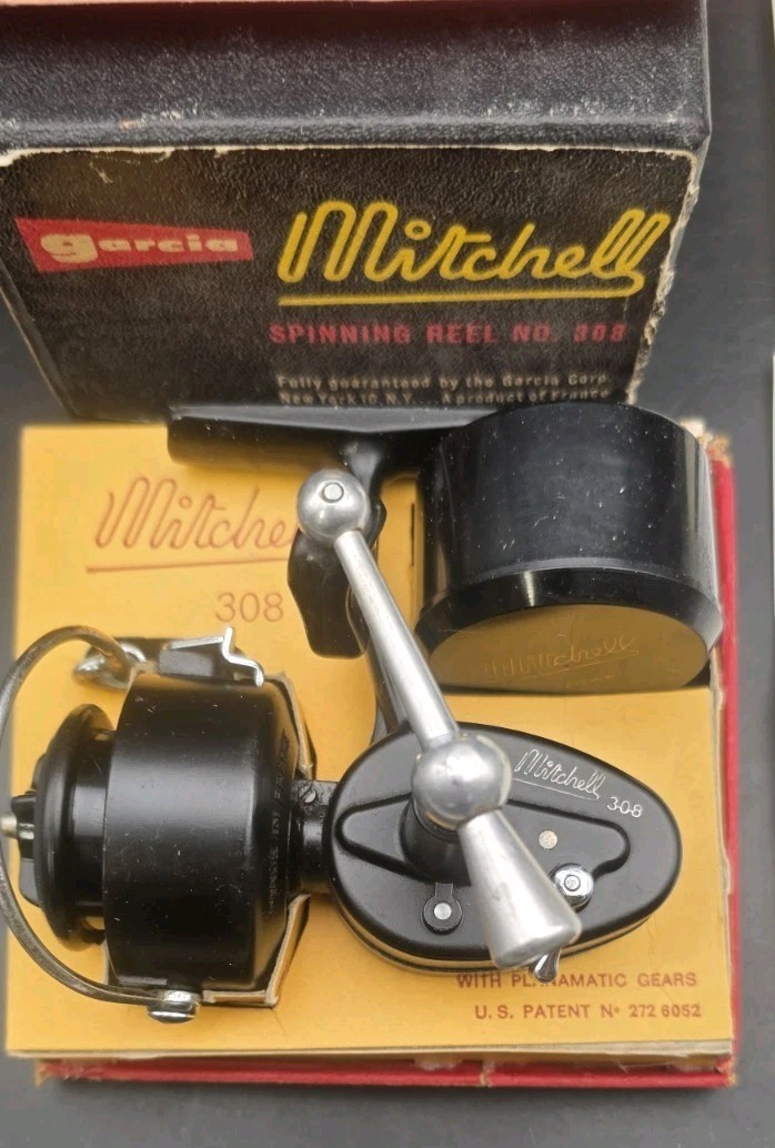 Vintage GARCIA MITCHELL 308 Fishing Reel Made In France w/Box & Paperwork Vintage GARCIA MITCHELL 308 Fishing Reel Made In France w/Box & Paperwork