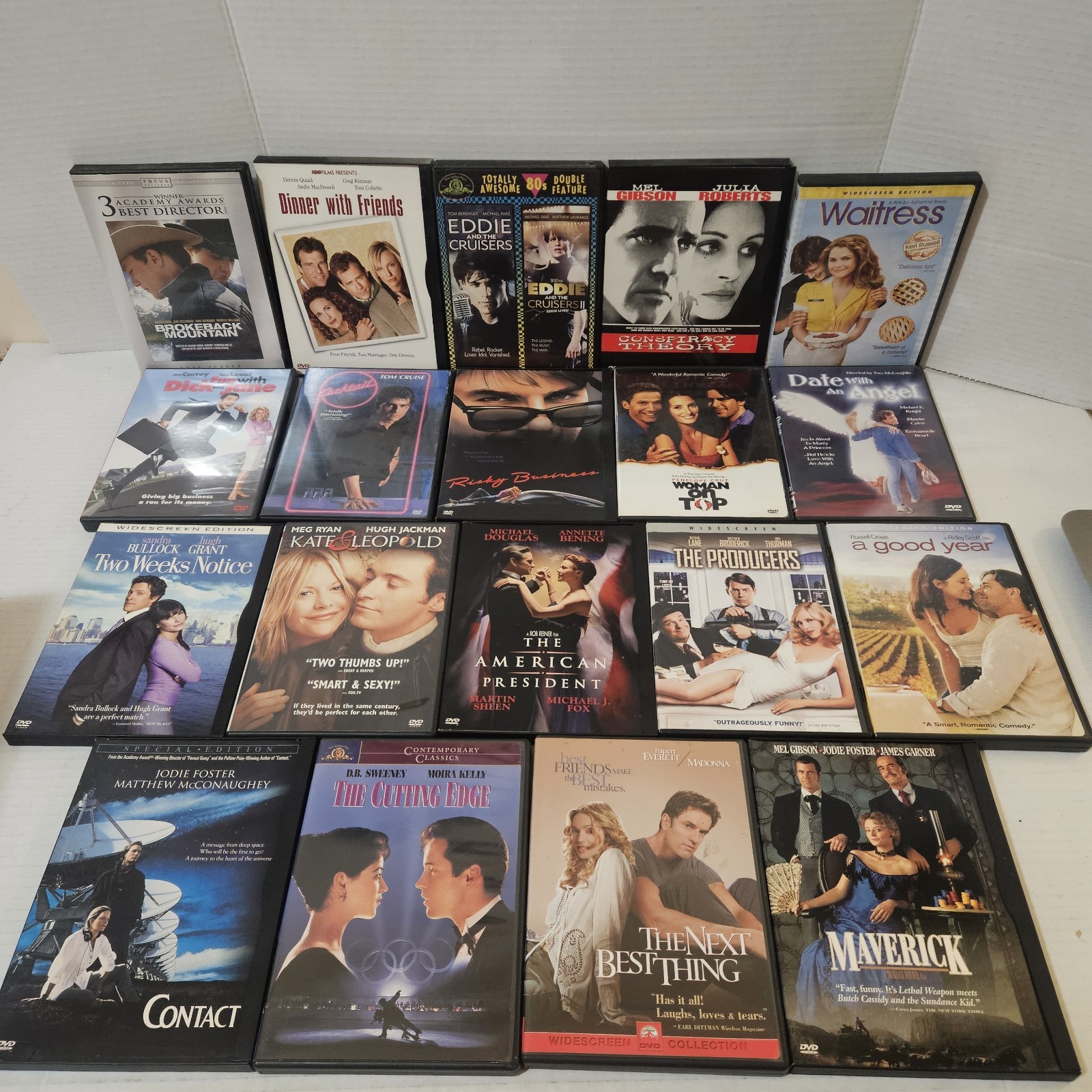 19 DVD Movie Lot Eddie Cruisers Date with an Angel Kate Leopold Romance Drama