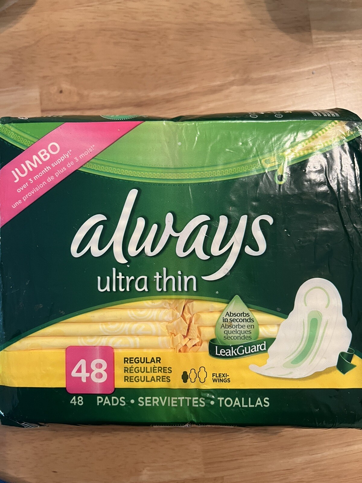 Always Jumbo Regular 48 Piece Pack With Flexi Wings Feminine Sanitary Pad
