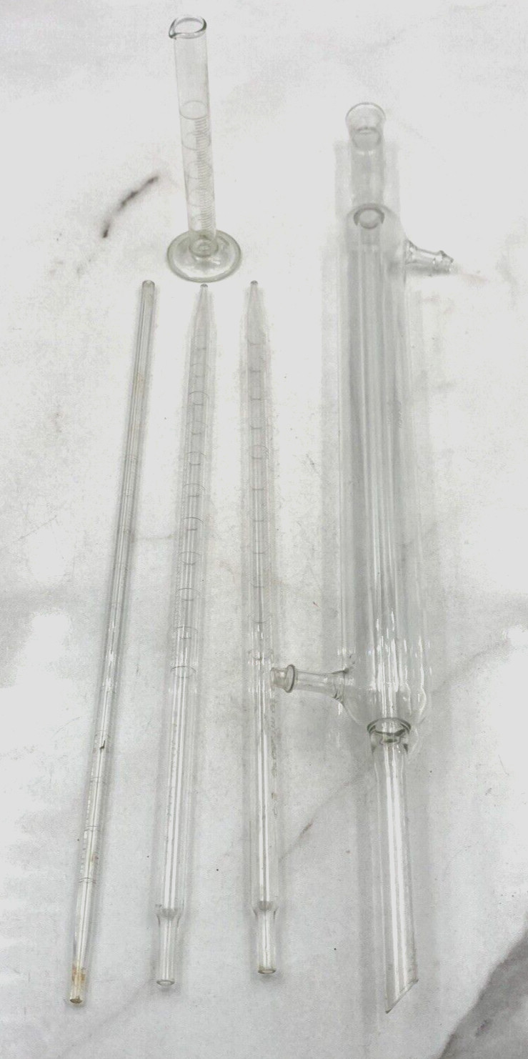 VTG Fisher Glass Graduated Cylinder, Liebig Condenser, Graduated Pipettes VTG Fisher Glass Graduated Cylinder, Liebig Condenser, Graduated Pipettes