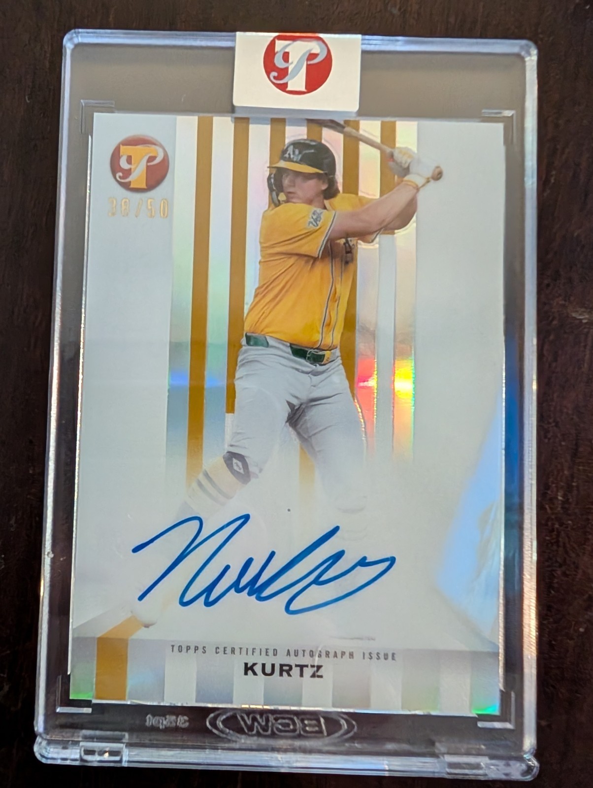 2026 Topps Pristine Nick Kurtz Spotless Signatures Gold Auto /50 SS-NK 38/50 2026 Topps Pristine Nick Kurtz Spotless Signatures Gold Auto /50 SS-NK 38/50