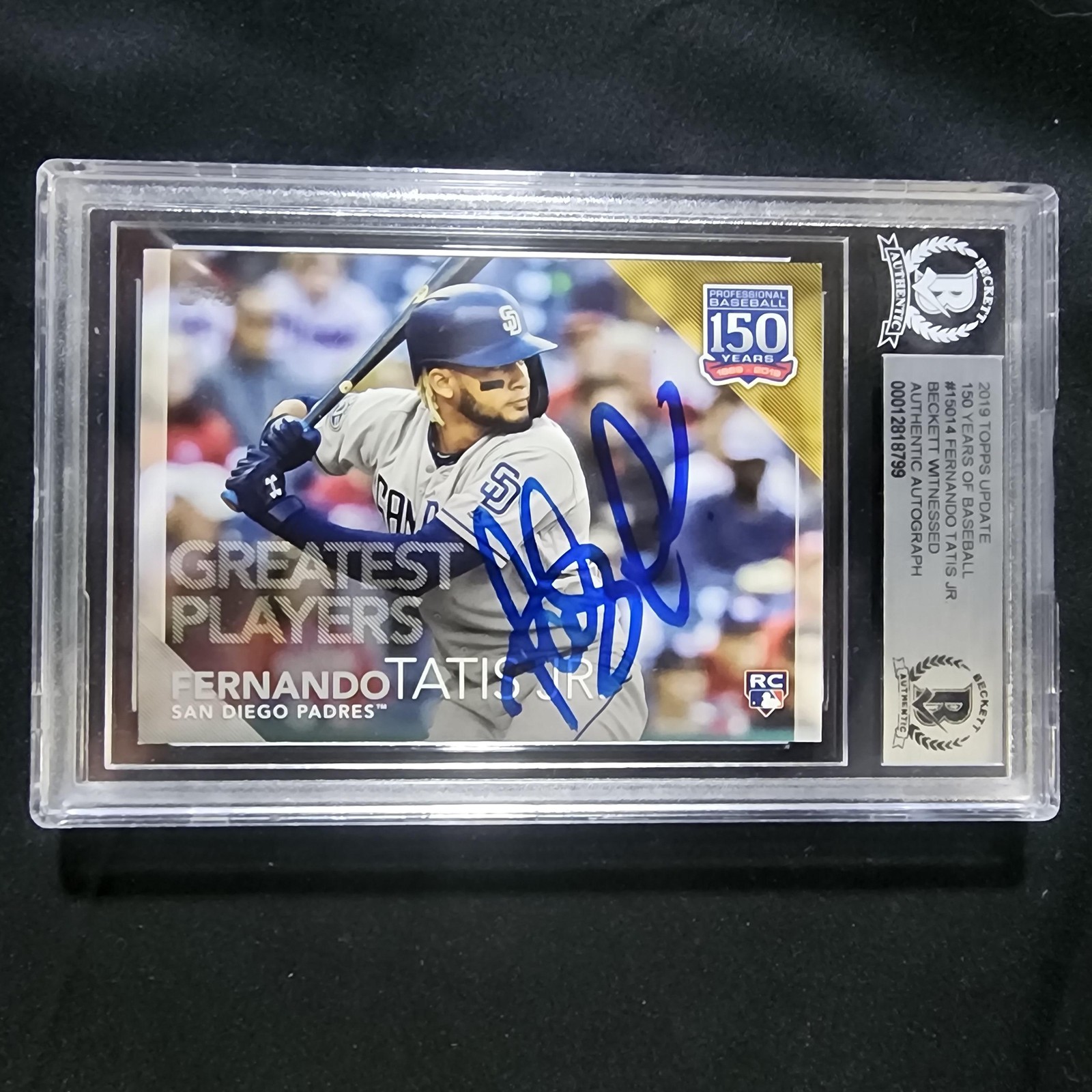 2019 Topps Update 150 Years of Baseball #15014 Fernando Tatis Jr. BGS Authentic