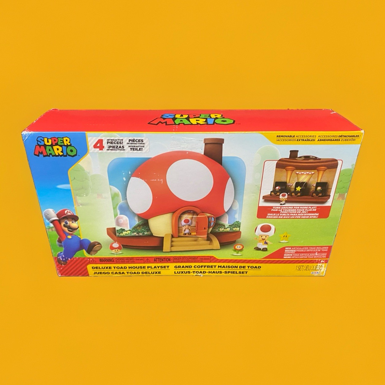 JAKKS Pacific Super Mario Deluxe Toad House Playset Toad Figure - SEALED JAKKS Pacific Super Mario Deluxe Toad House Playset Toad Figure - SEALED