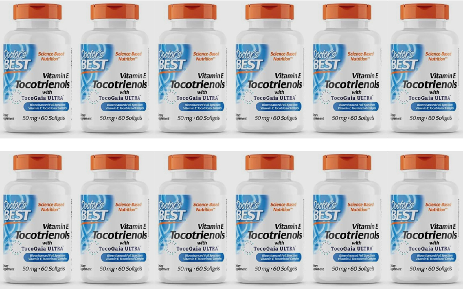 12X Doctor\'s Best, Vitamin E Tocotrienols, 12 PACK, 60 Softgels, EXP 11/2026 12X Doctor\'s Best, Vitamin E Tocotrienols, 12 PACK, 60 Softgels, EXP 11/2026