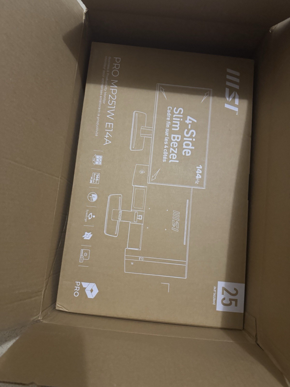 MSI PRO MP251W E14A 24.5-inch IPS 1920 x 1080 (FHD) Computer Monitor 144Hz White MSI PRO MP251W E14A 24.5-inch IPS 1920 x 1080 (FHD) Computer Monitor 144Hz White