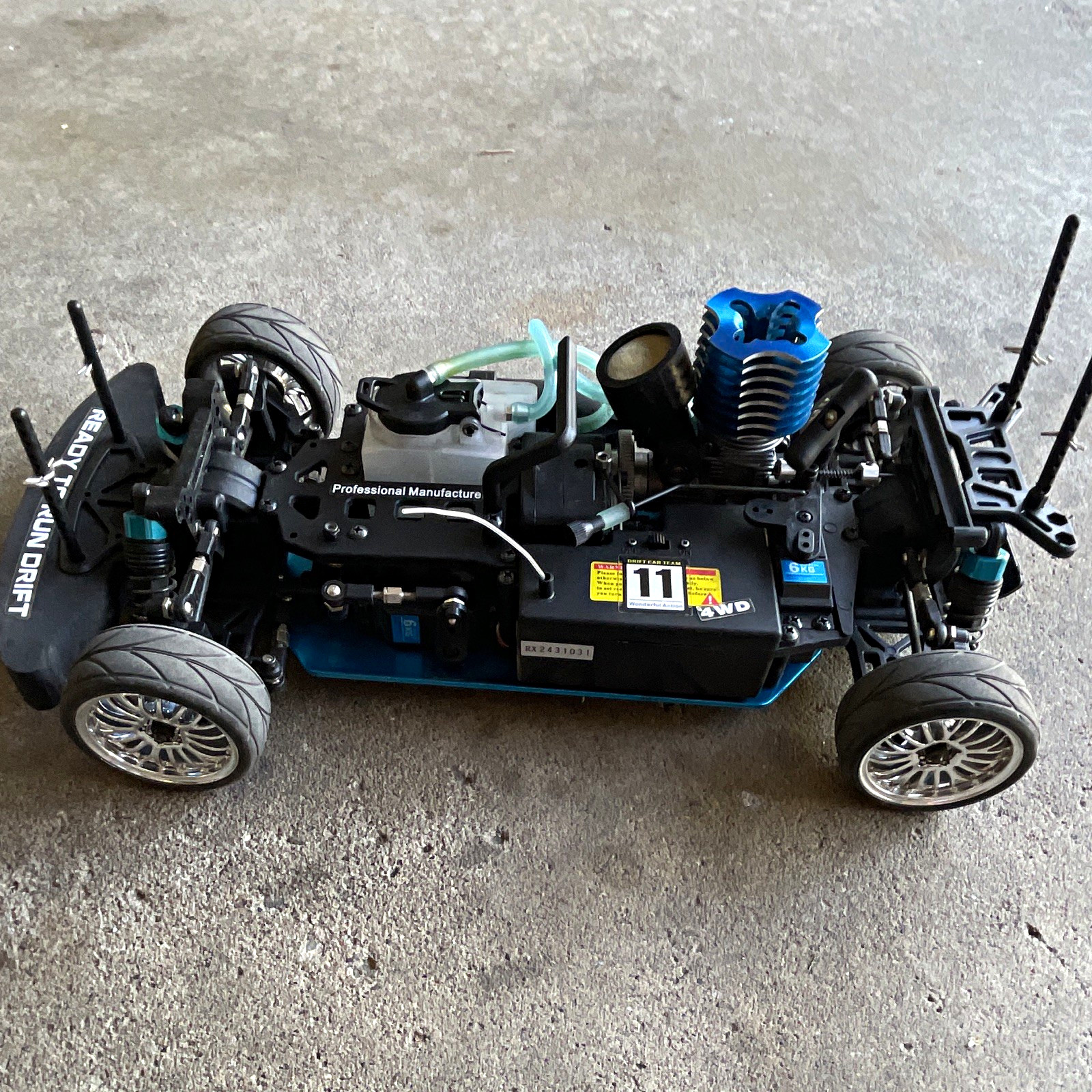 Flying Fish 1/10 Nitro 4WD Drift Car RTR Black Nissan Replica FS-53614 Flying Fish 1/10 Nitro 4WD Drift Car RTR Black Nissan Replica FS-53614
