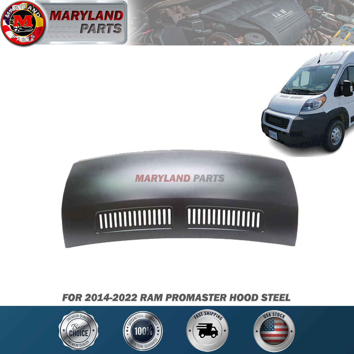 For 2014-2022 RAM Promaster Hood Steel For 2014-2022 RAM Promaster Hood Steel