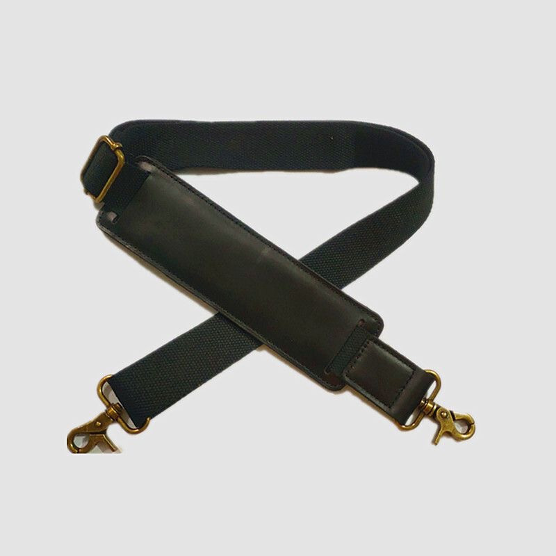 Vintage Shoulder Strap with Genuine Leather Pad Metal Hooks for Duffle Laptop Vintage Shoulder Strap with Genuine Leather Pad Metal Hooks for Duffle Laptop