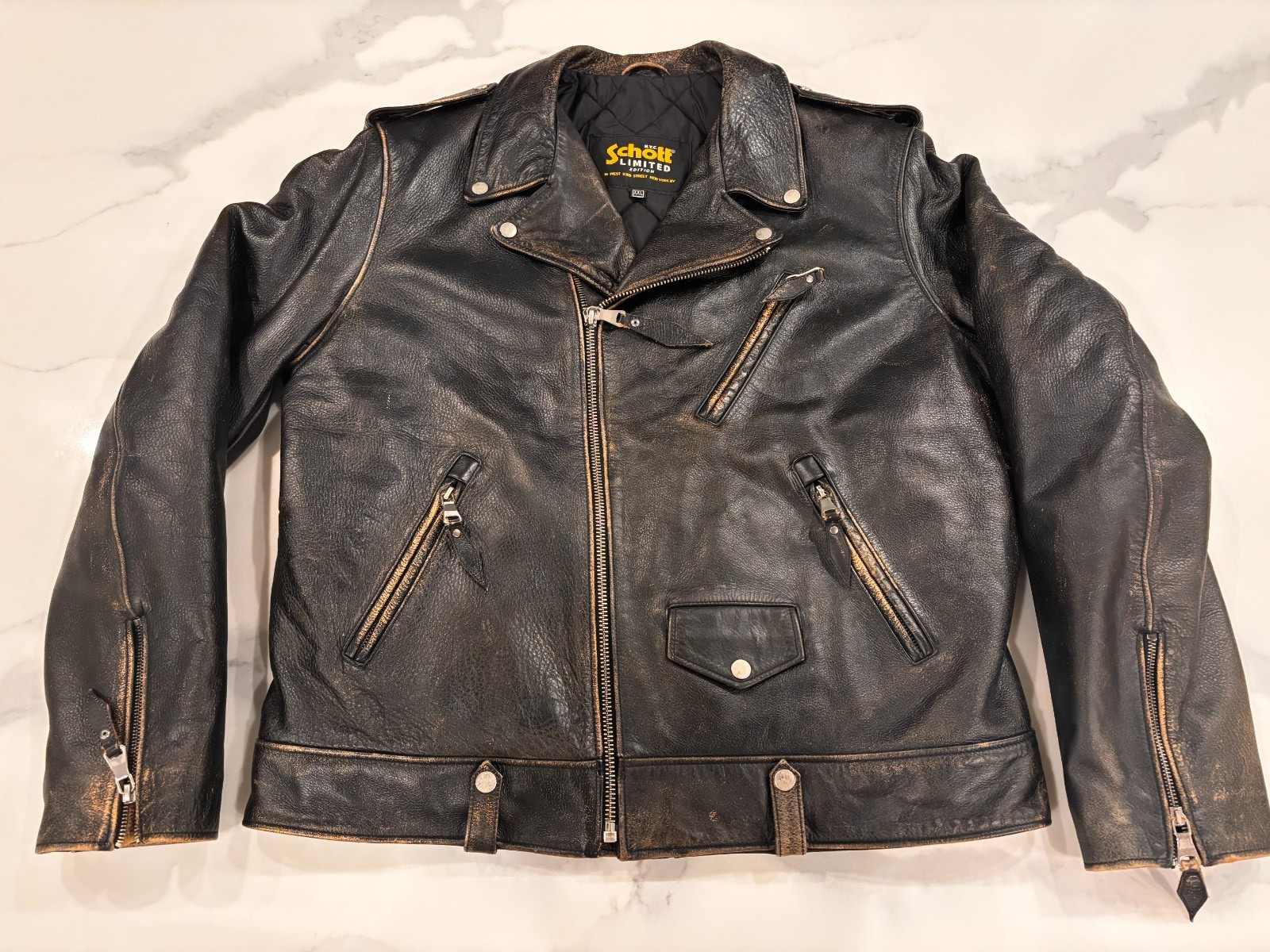 Schott NYC Authentic Horween Horsehide Limited Edition Perfecto Leather Jacket -