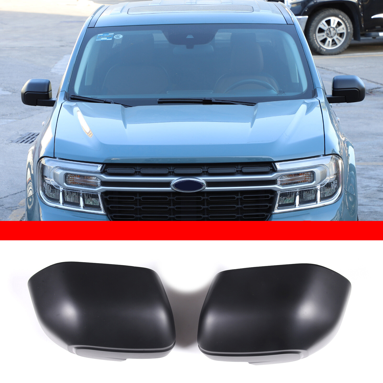 For Ford Maverick 2022-23 Matt Black Exterior Mirror Cover