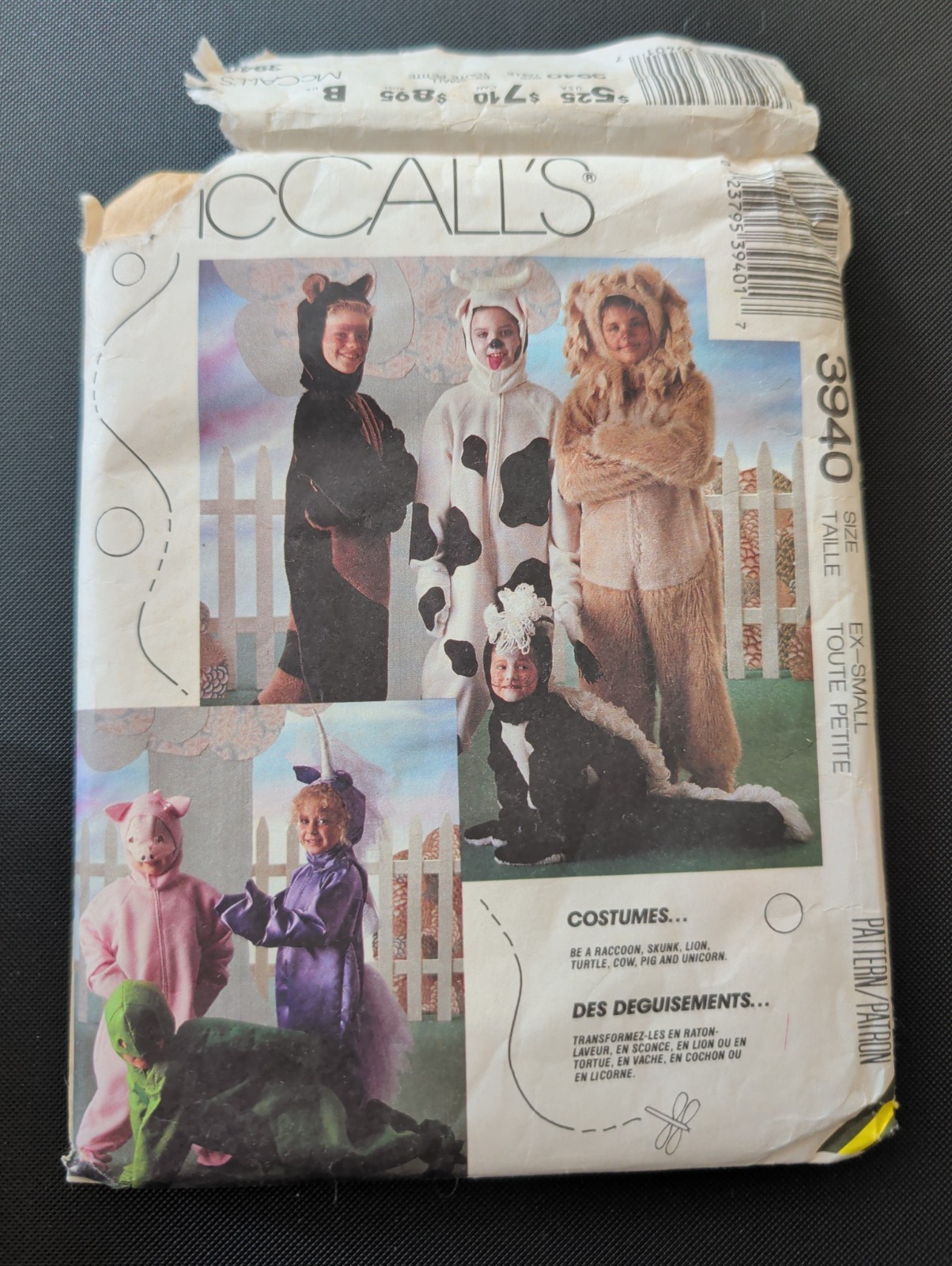 McCall\'s 3940 children’s Unisex Costume Sewing Pattern XS Vintage 1980s McCall\'s 3940 children’s Unisex Costume Sewing Pattern XS Vintage 1980s