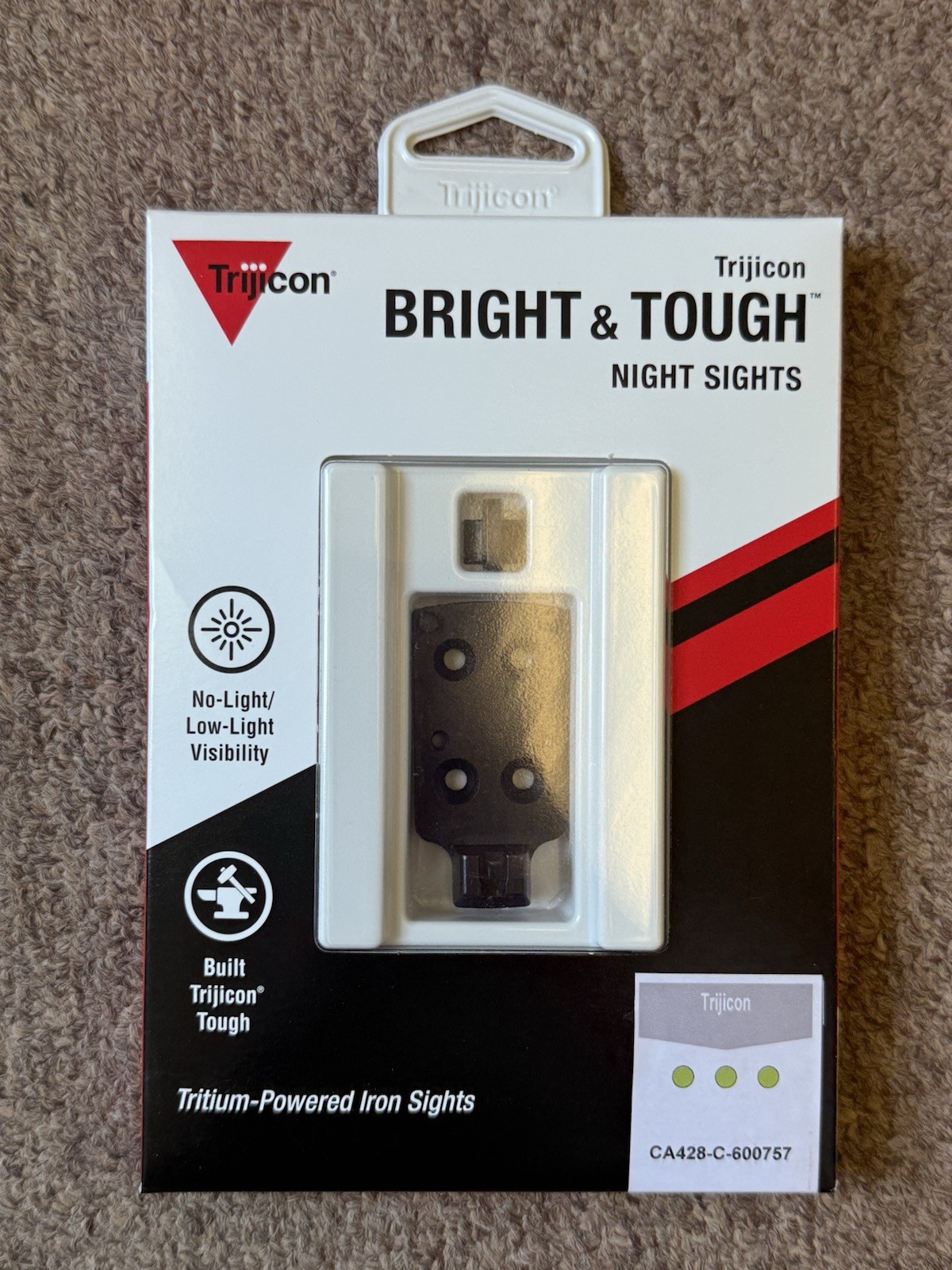 Trijicon 1911 RMR/SRO Mount w/ Integrated Night Sight Set - CA428-C-600757 Trijicon 1911 RMR/SRO Mount w/ Integrated Night Sight Set - CA428-C-600757