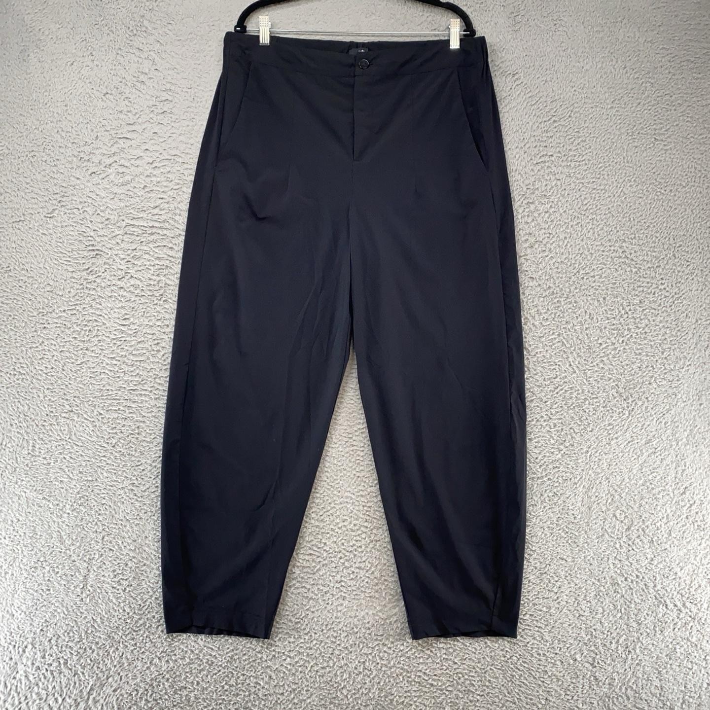 Ruti Wideish Pants Womens 16 Black Tapered Ankle Stretch Travel Work Ruti Wideish Pants Womens 16 Black Tapered Ankle Stretch Travel Work