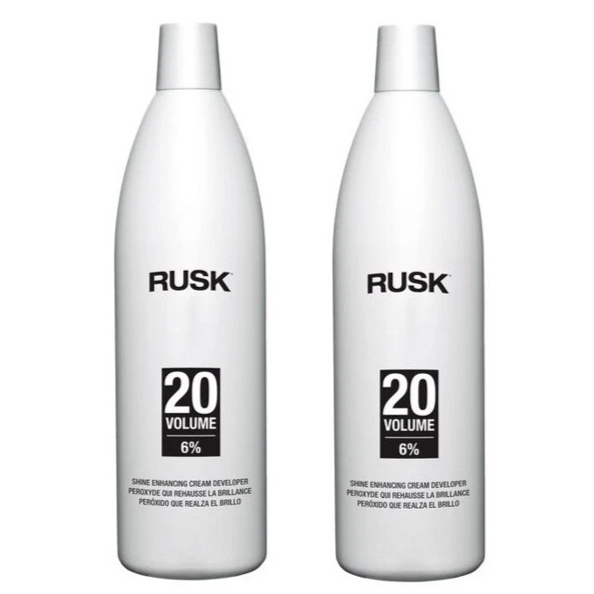2 PACK  Rusk Volume 20 6% Cream Developer 1L / 33.8oz