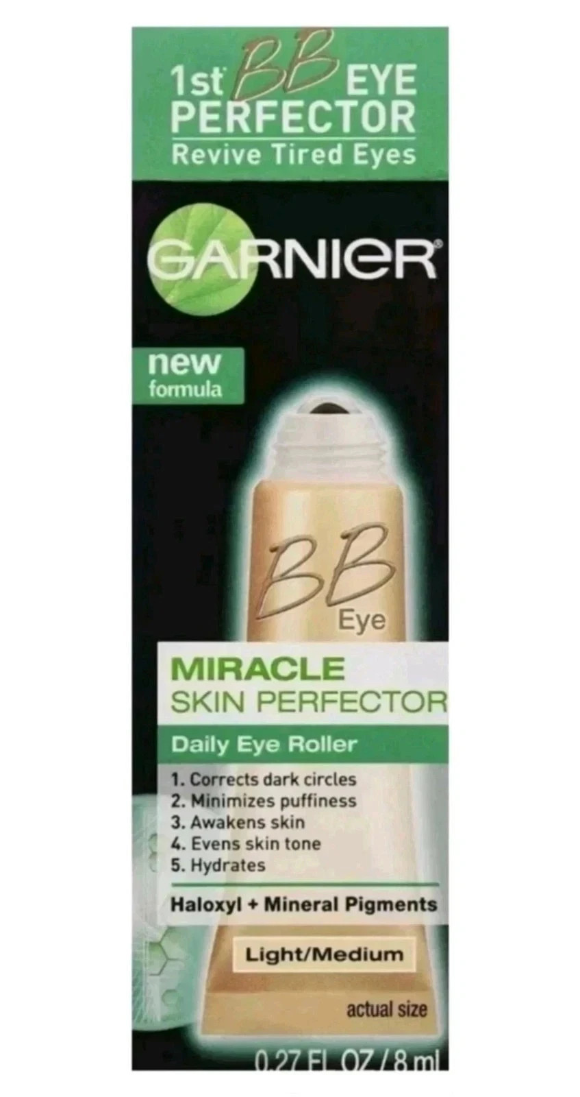 Garnier BB Miracle Skin Perfector DAILY Eye YEUX Roller - Light / Medium - NEW Garnier BB Miracle Skin Perfector DAILY Eye YEUX Roller - Light / Medium - NEW