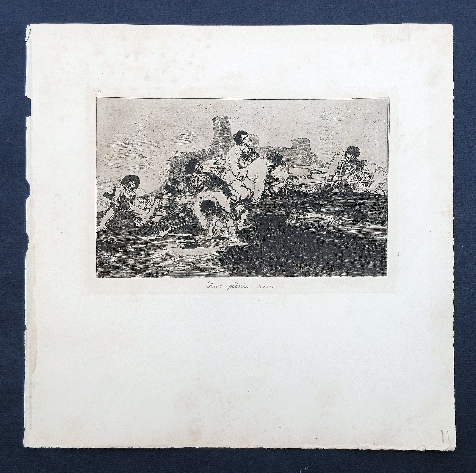 Antique Print 1921 Francis Goya Hugo Kehrer War Disasters Retreat
