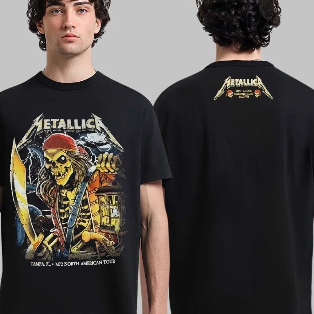 Metallica M72 Tampa 2025 Night 1 -2 In Florida on June6 -8,2025 T-shirt