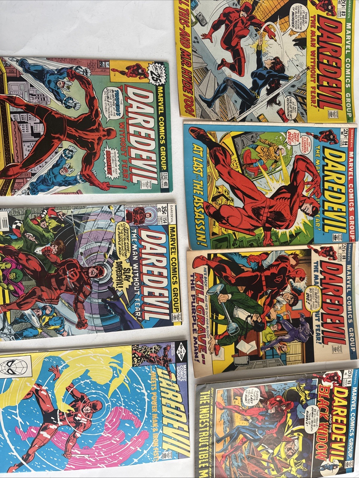 Marvel Daredevil Comics Lot Of 7: #83 84 88 93 134 154 178 Vintage Lot Marvel Daredevil Comics Lot Of 7: #83 84 88 93 134 154 178 Vintage Lot