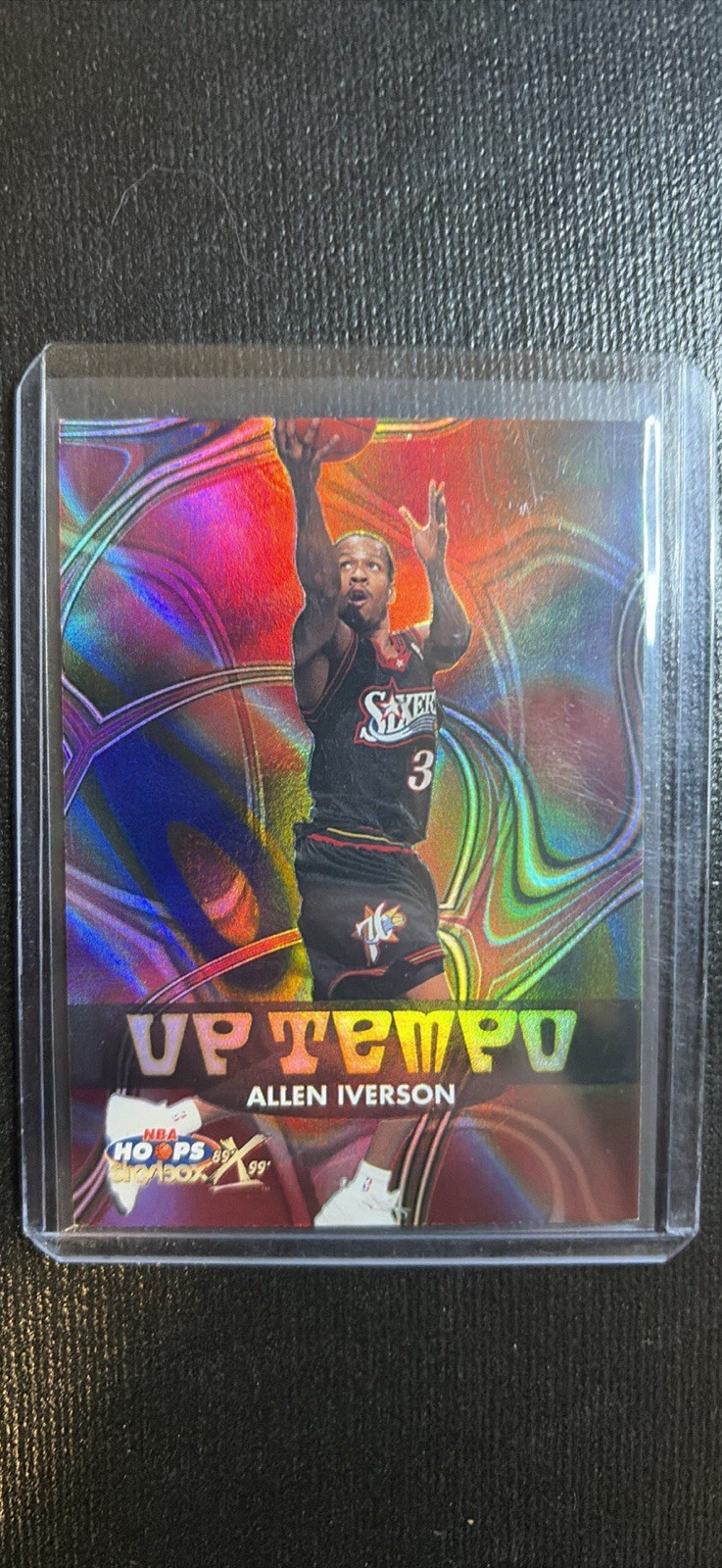 1999-00 SkyBox Hoops Allen Iverson Up Tempo Insert Card 1999-00 SkyBox Hoops Allen Iverson Up Tempo Insert Card