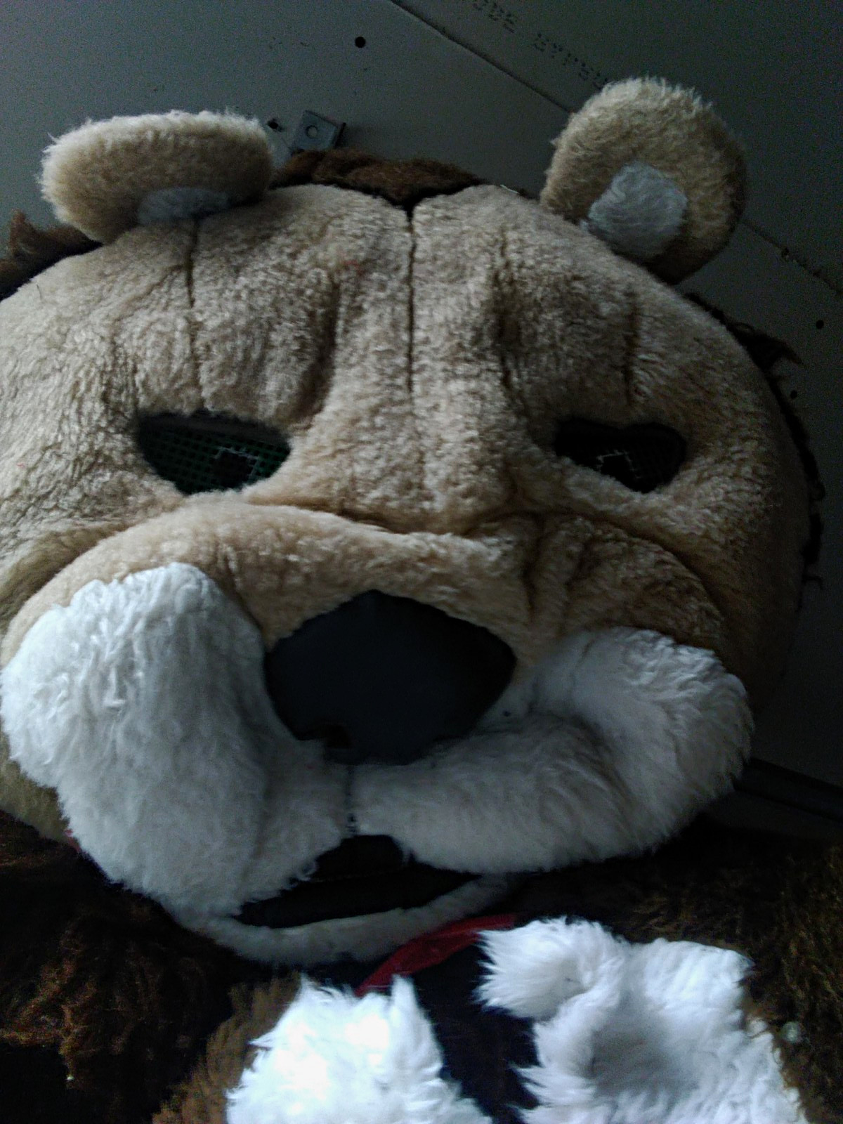 Full Body Animal Faux Fur Fursuit Costume w/ Head Mask, Brown/White/Beige Full Body Animal Faux Fur Fursuit Costume w/ Head Mask, Brown/White/Beige