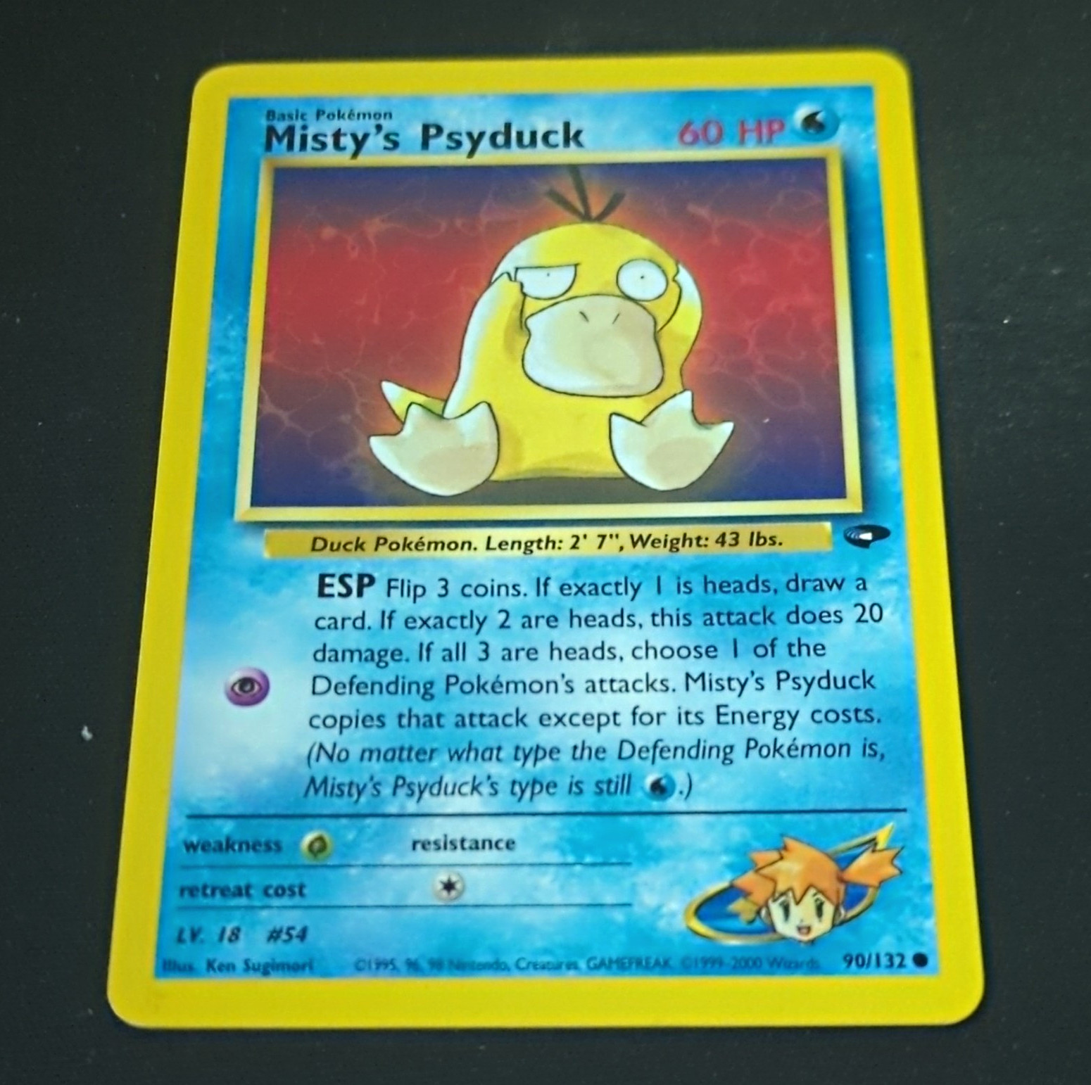 Pokemon TCG Misty\'s Psyduck 90/132 Gym Challenge Regular Common 1st Ed 60HP EN Pokemon TCG Misty\'s Psyduck 90/132 Gym Challenge Regular Common 1st Ed 60HP EN