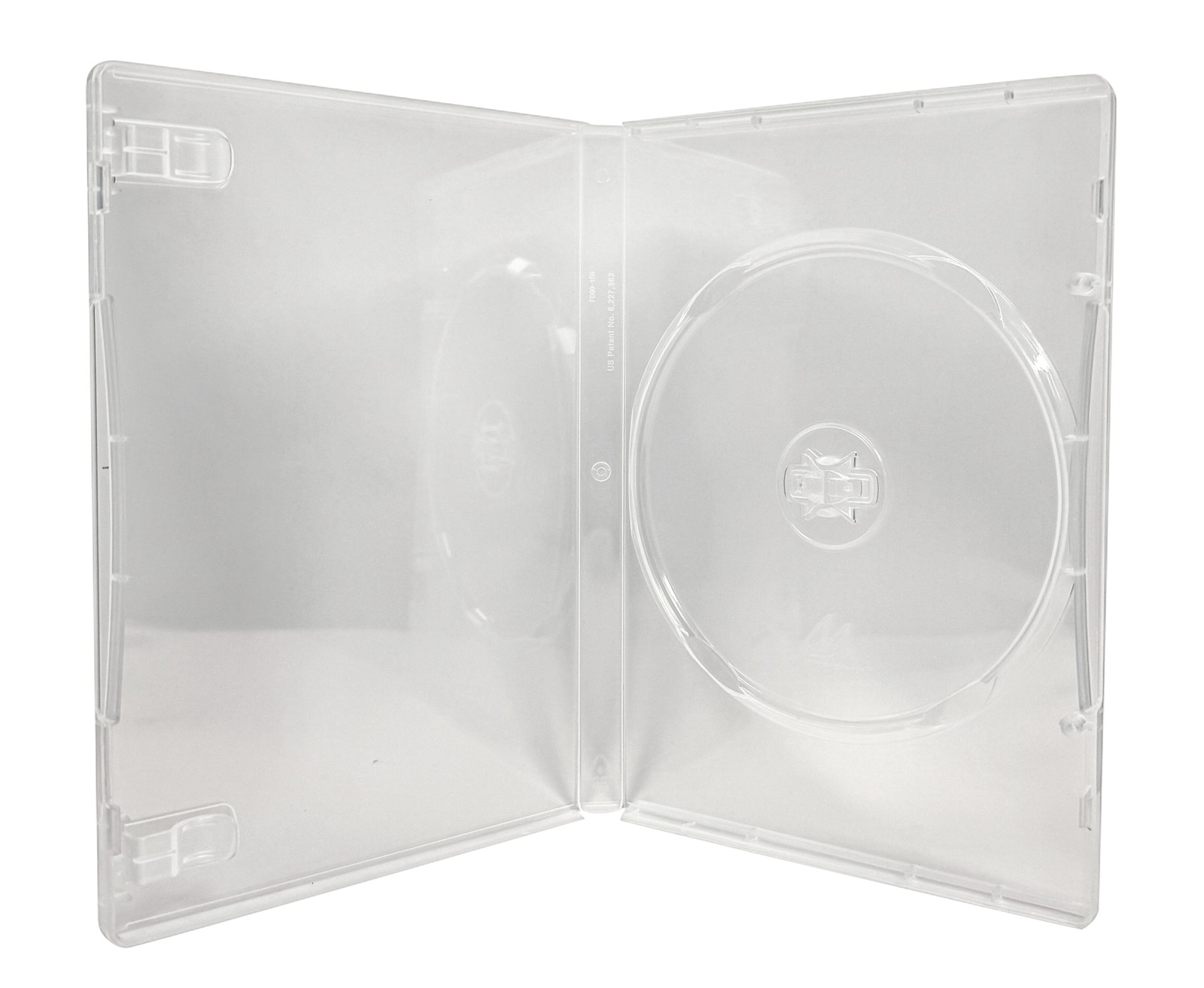 STANDARD Clear Single DVD Cases 14MM /w Patented M-Lock Hub Lot