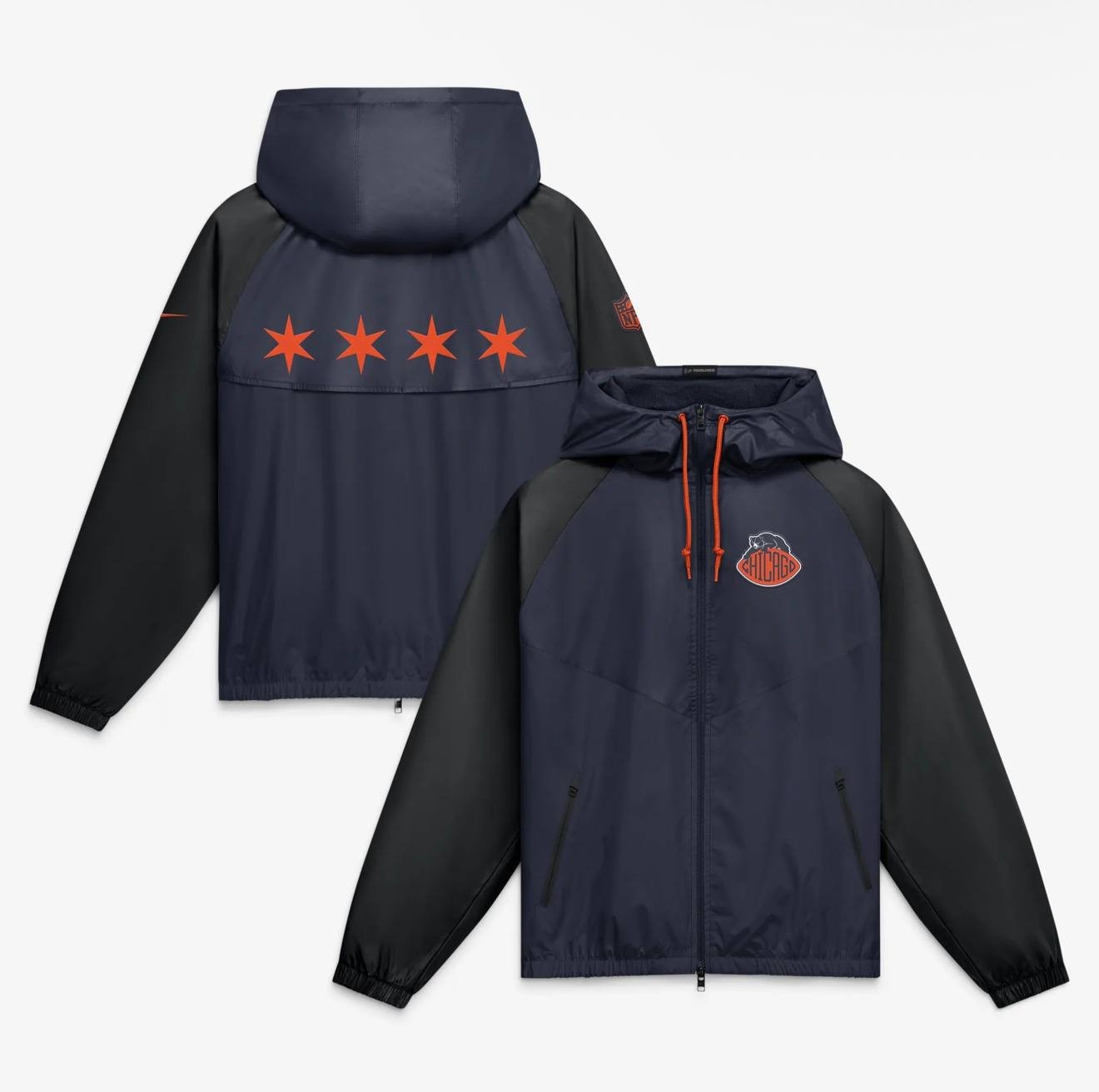 PRESALE Nike Chicago Bears 2026 Rivalries Windrunner Full Zip Jacket Navy