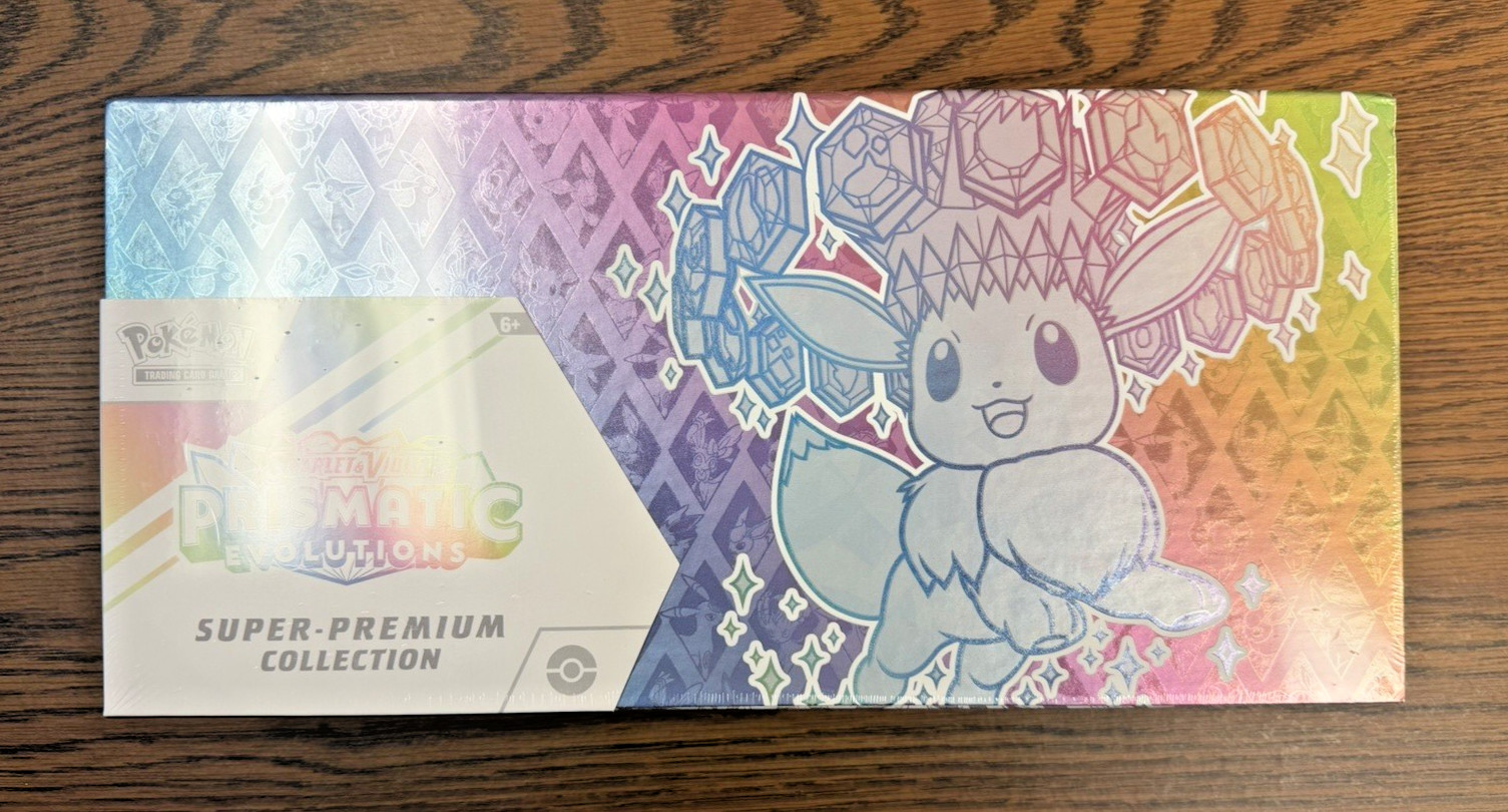 Pokémon TCG: Prismatic Evolutions Super Premium Collection Box (Eevee) Sealed Pokémon TCG: Prismatic Evolutions Super Premium Collection Box (Eevee) Sealed