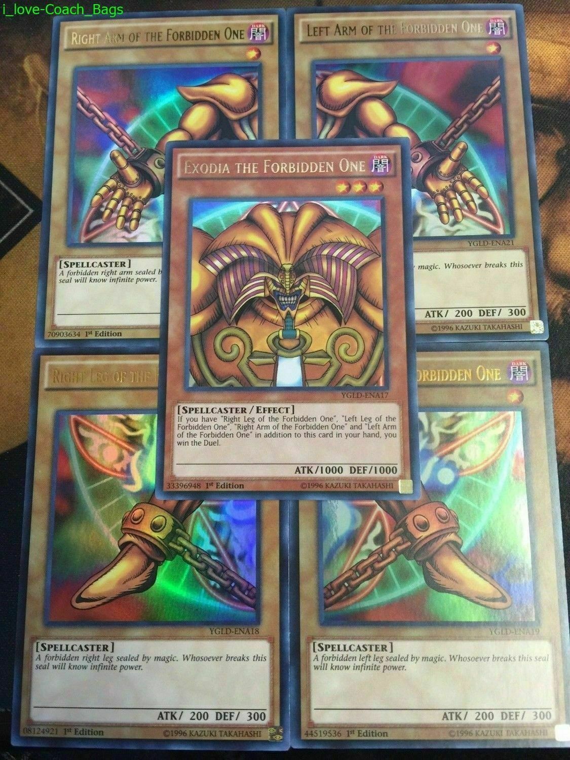 Yugioh Ultra Rare EXODIA THE FORBIDDEN ONE 5-Card SET **HOT** + Bonus