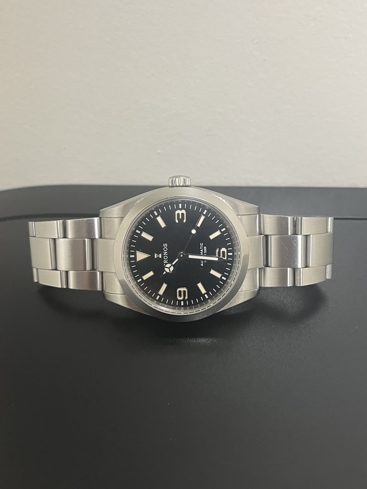 CRONOS EXPL 3 6 9 36MM BLACK DIAL AUTOMATIC SAPPHIRE EXPLORE STAINLESS EXC CND CRONOS EXPL 3 6 9 36MM BLACK DIAL AUTOMATIC SAPPHIRE EXPLORE STAINLESS EXC CND