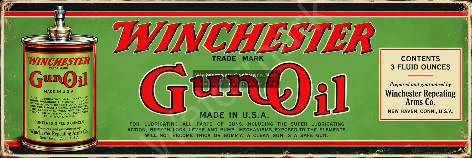 Winchester Gun Oil Metal Sign 2 Sizes to Choose From C78 Winchester Gun Oil Metal Sign 2 Sizes to Choose From C78