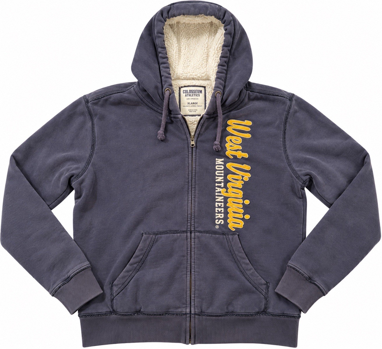 Colosseum Athletics West Virginia Mountaineers WVU Full Zip Sweater Hoodie XL Colosseum Athletics West Virginia Mountaineers WVU Full Zip Sweater Hoodie XL